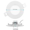 Luxrite 3 Inch Ultra Thin LED Recessed Downlight 5 CCT Selectable 2700K-5000K 8W 540LM Dimmable LR23751-1PK